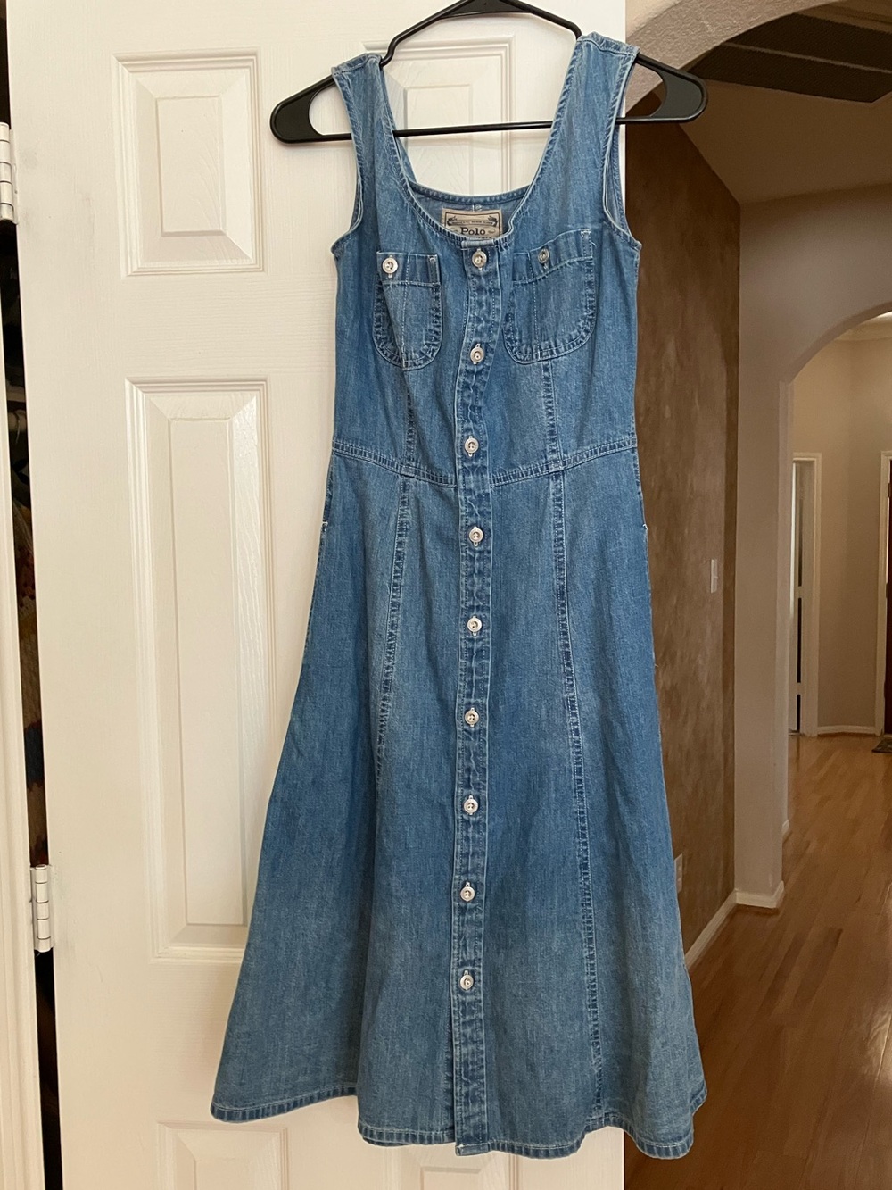 Ralph Lauren Blue Denim Button-Front Dress
